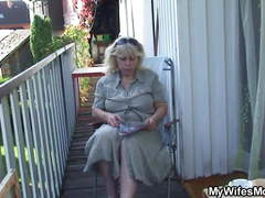 Fucking old mother in law outside
